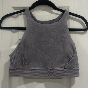 Lululemon Grey Acid Wash Ribbed Sports Bra